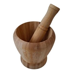 Bamboo Wooden Mortar and Pestle Set